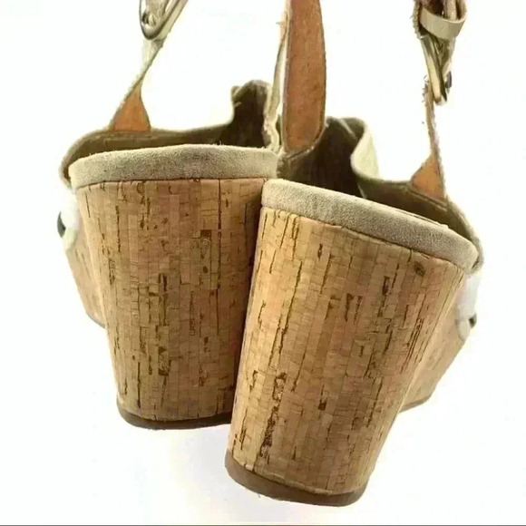 Joan & David Circa Wedge Flatform CJWANDY 7.5 Gold - Picture 7 of 12